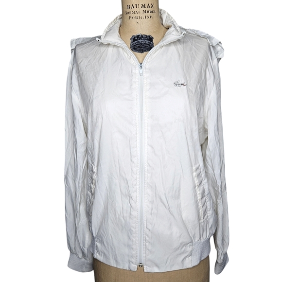 Vintage Lacoste | Albino Gator Logo | Nylon | Windbreaker | White | 90s Vtg - Picture 2 of 16